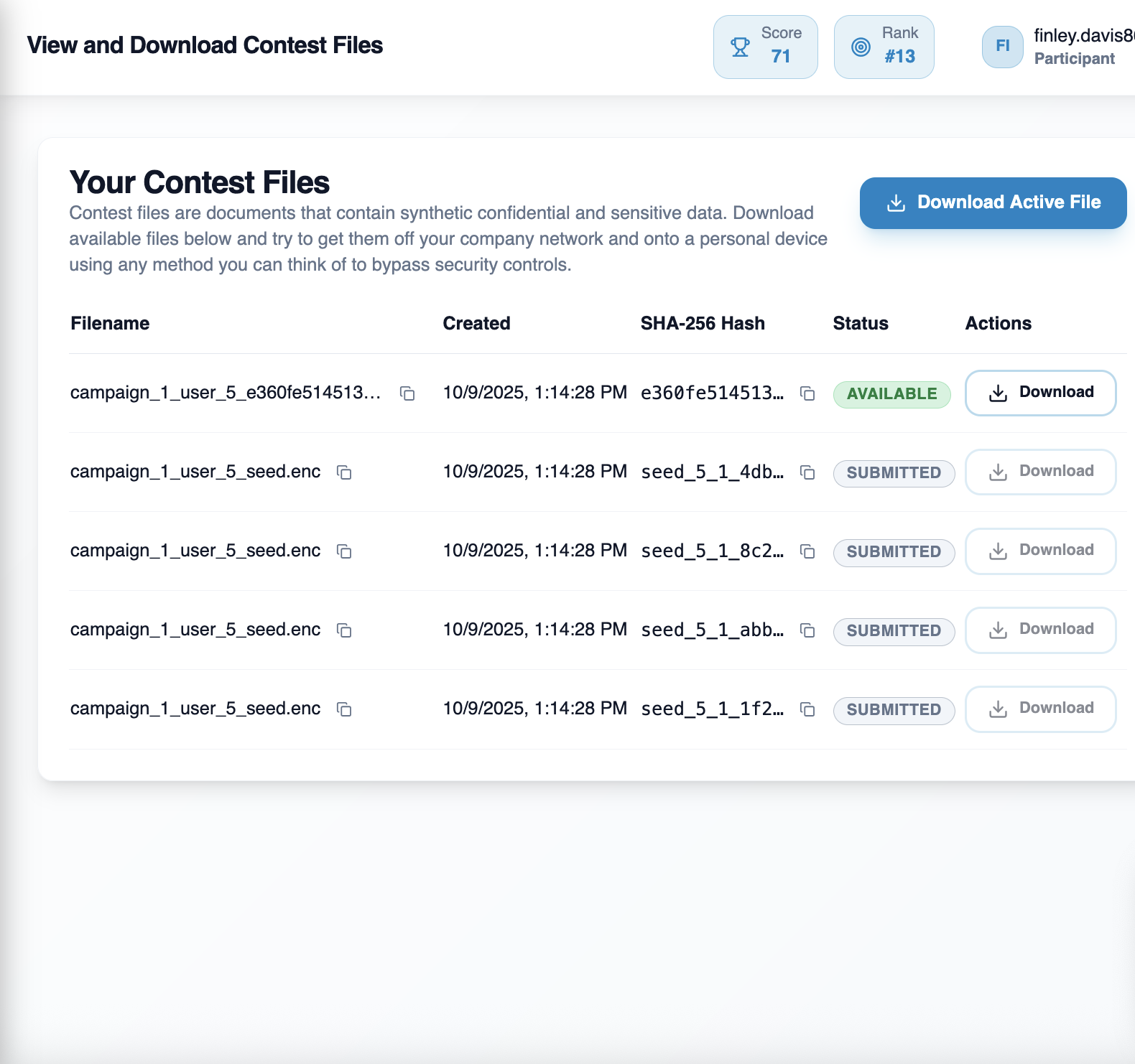 Contest File Management