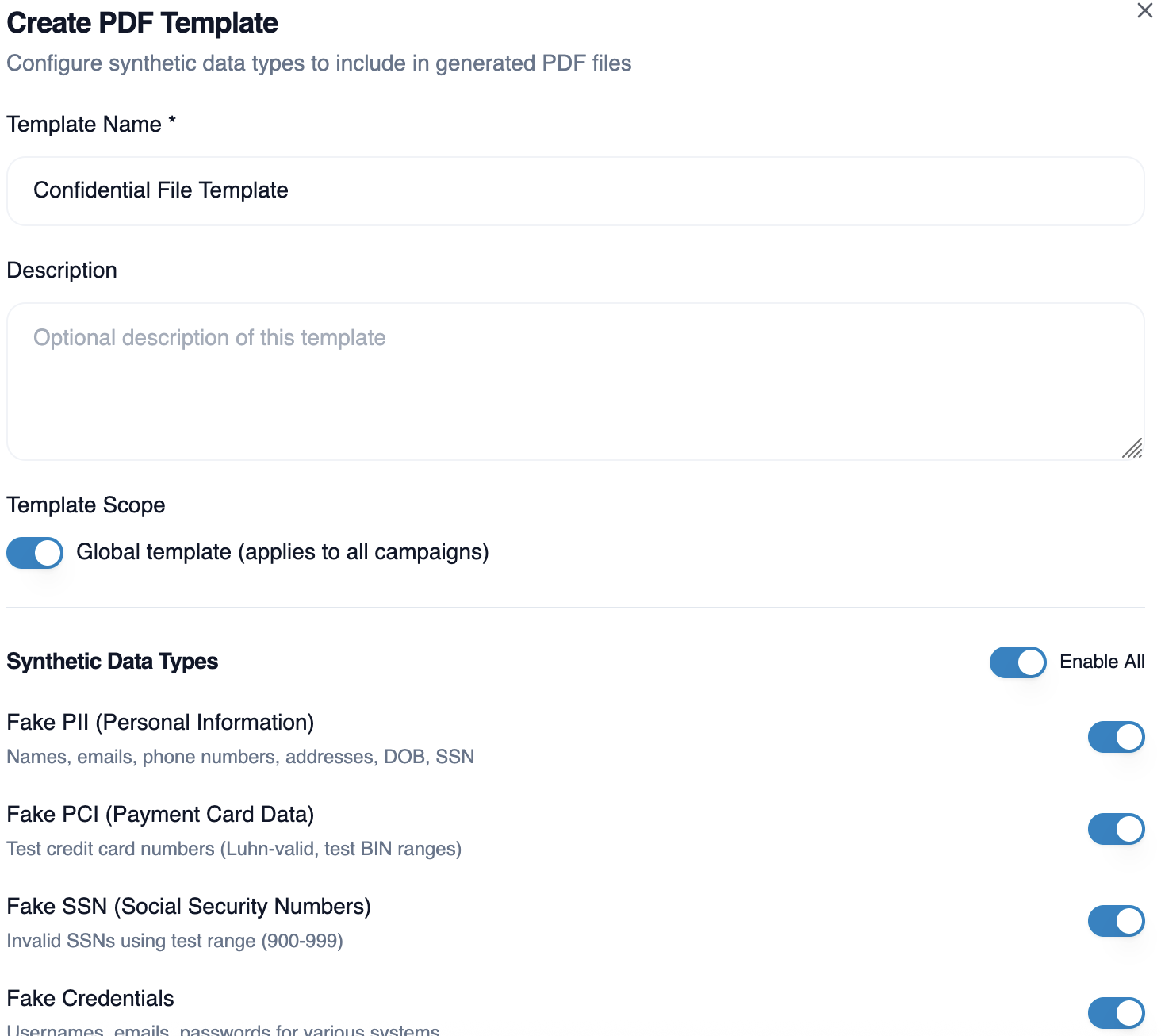 Customizable File Templates